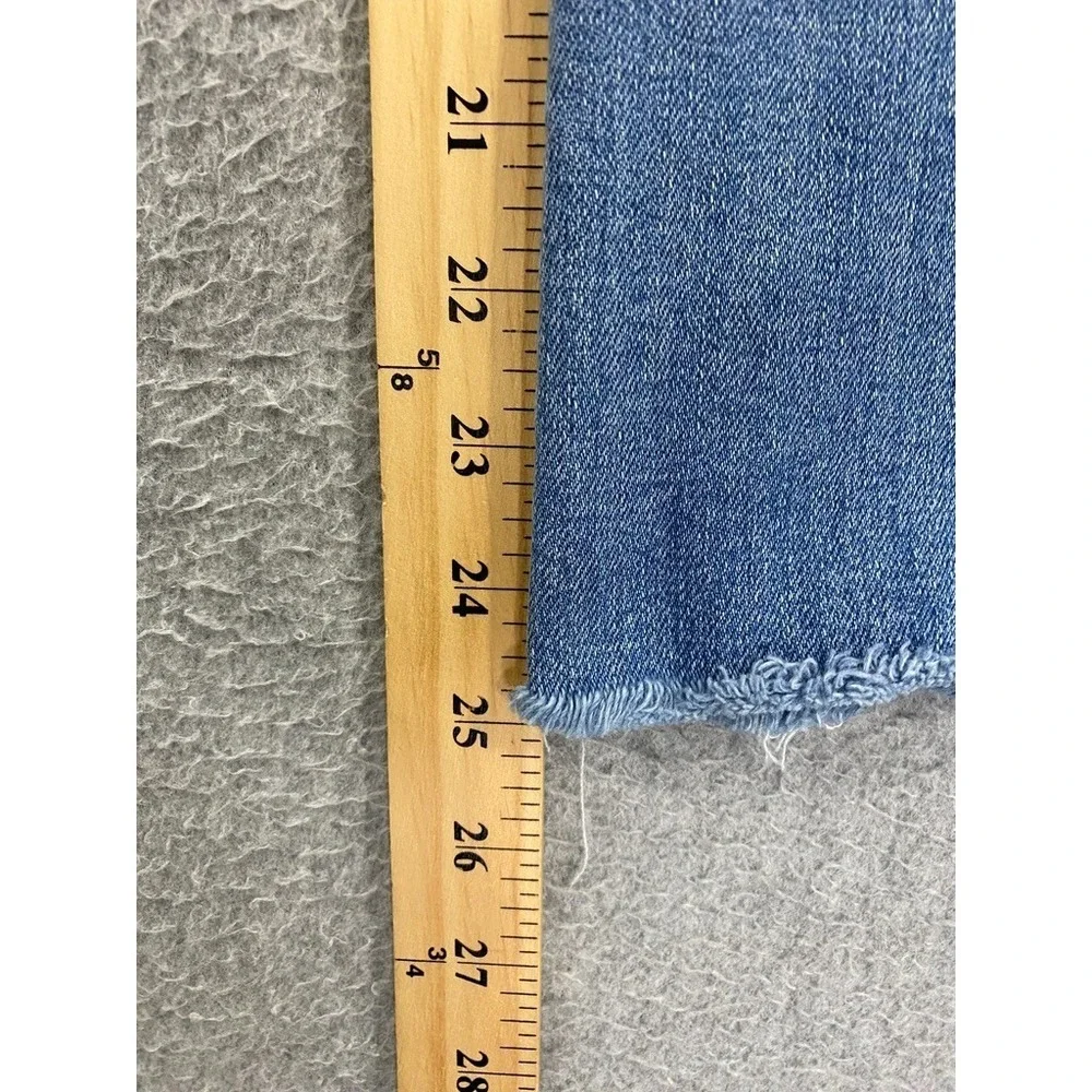 L'AGENCE Kendra High Waist Cropped Flare Raw Hem Womens 30 Stretch‎ Alamo Jeans